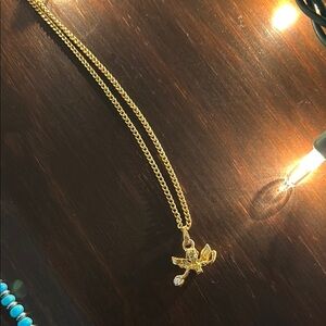 Gold Angel Pendant Necklace
